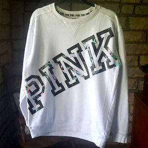 VS PINK neon crew sweatshirt